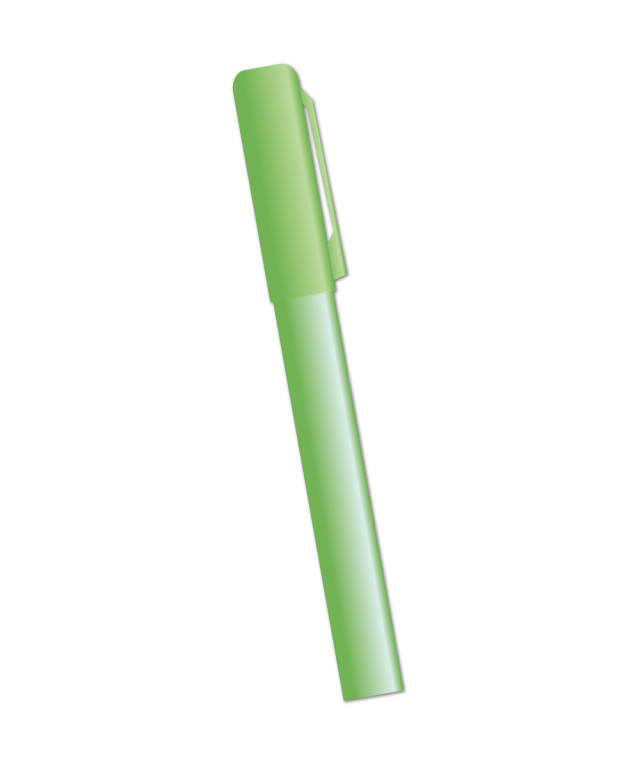 文房具シリーズ 蛍光ペン 緑 のイラスト 無料イラスト素材 素材ラボ