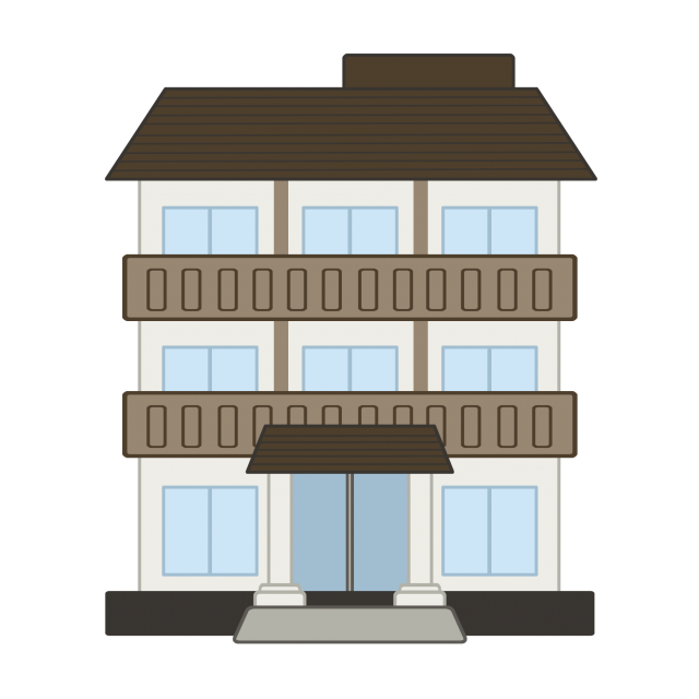 建物のイラスト マンション 無料イラスト素材 素材ラボ