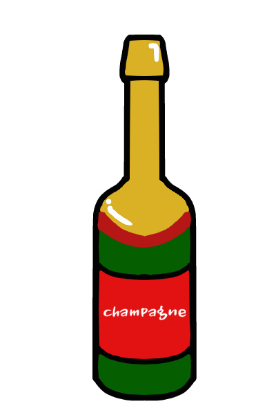 シャンパンのイラスト 無料イラスト素材 素材ラボ