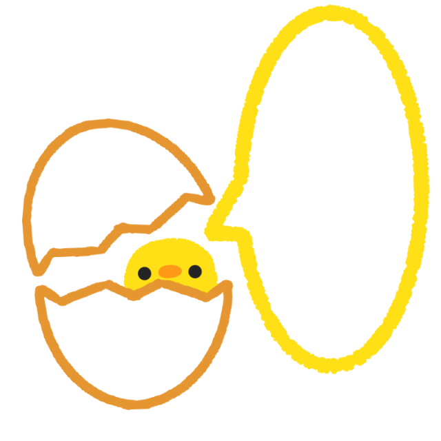 卵とひよことフキダシのイラスト 無料イラスト素材 素材ラボ