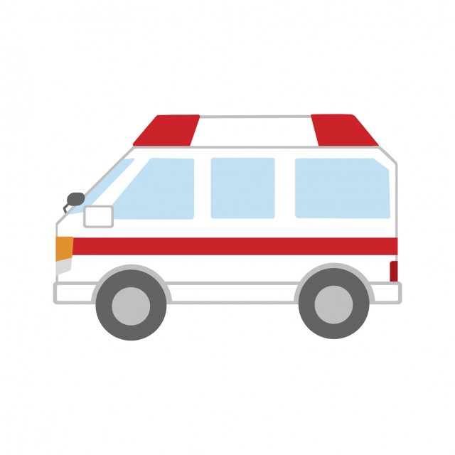 乗り物のイラスト 救急車 無料イラスト素材 素材ラボ