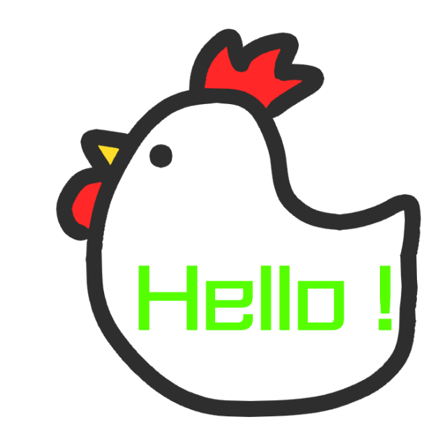 Hello の文字入り横向きニワトリのイラスト 無料イラスト素材 素材ラボ