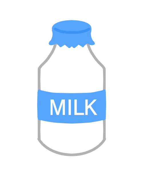 ビン入り牛乳のイラスト | 無料イラスト素材｜素材ラボ