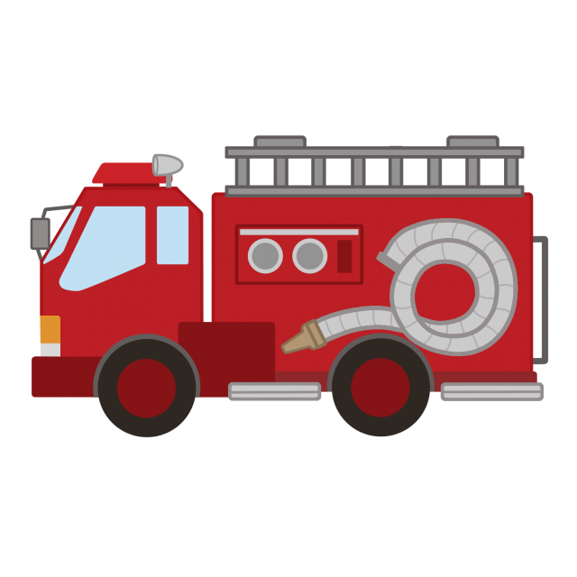 乗り物のイラスト 消防車 無料イラスト素材 素材ラボ