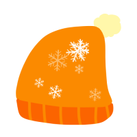 雪の結晶柄の帽子…