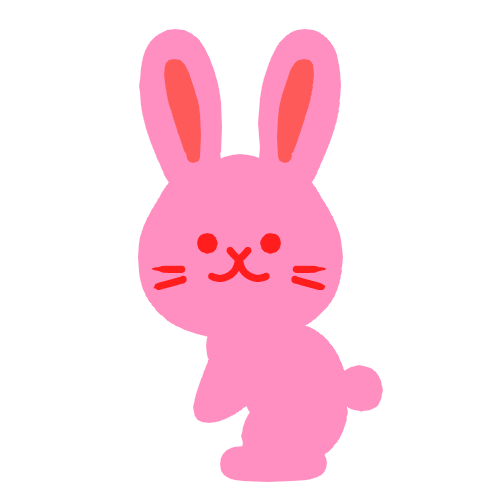 ピンク色のウサギのイラスト 無料イラスト素材 素材ラボ
