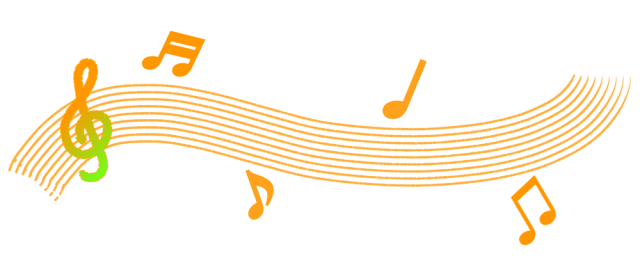 ト音記号と音符のラインのイラスト 無料イラスト素材 素材ラボ