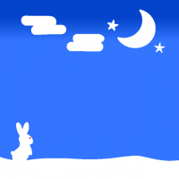 ウサギと雪のフレ…