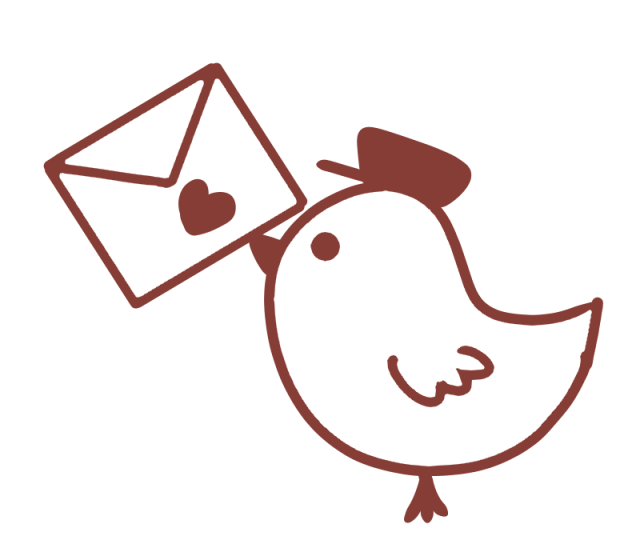 手紙をくわえる郵便屋さんの鳥のイラスト 無料イラスト素材 素材ラボ