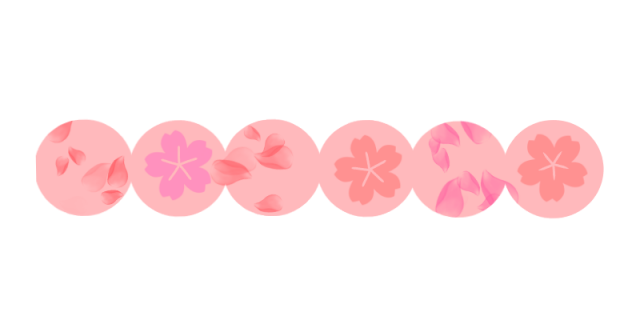 丸型の桜ラインのイラスト 無料イラスト素材 素材ラボ
