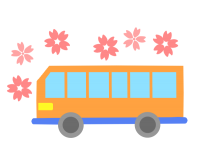 桜の行楽バスのイ…
