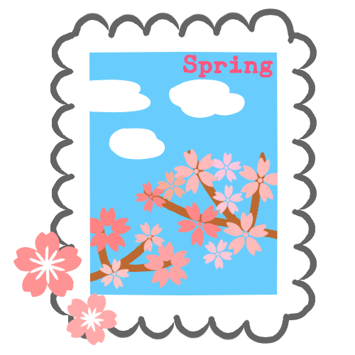 桜の切手のイラスト 無料イラスト素材 素材ラボ