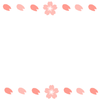桜と花びらフレー…