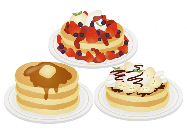 パンケーキのイラストセット 無料イラスト素材 素材ラボ