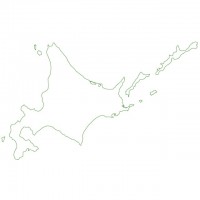 北海道のシルエッ…