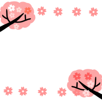 桜の枝フレームの…