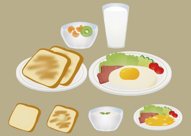 朝ご飯 パン 無料イラスト素材 素材ラボ