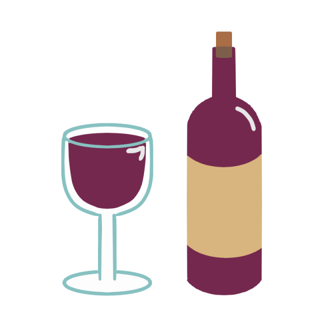 ワインとワイングラスのイラスト 無料イラスト素材 素材ラボ
