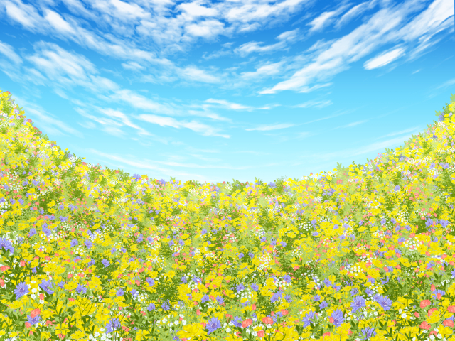 「フリーイラスト 花畑」の画像検索結果
