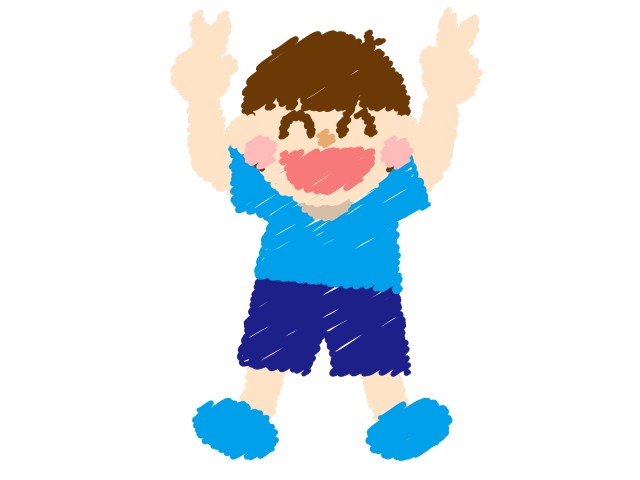 元気な少年 無料イラスト素材 素材ラボ