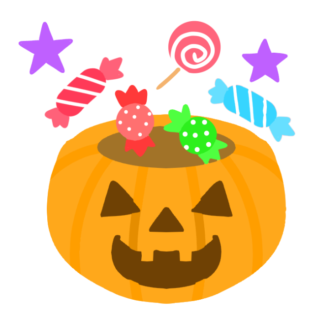 ハロウィンカボチャとお菓子のイラスト 無料イラスト素材 素材ラボ