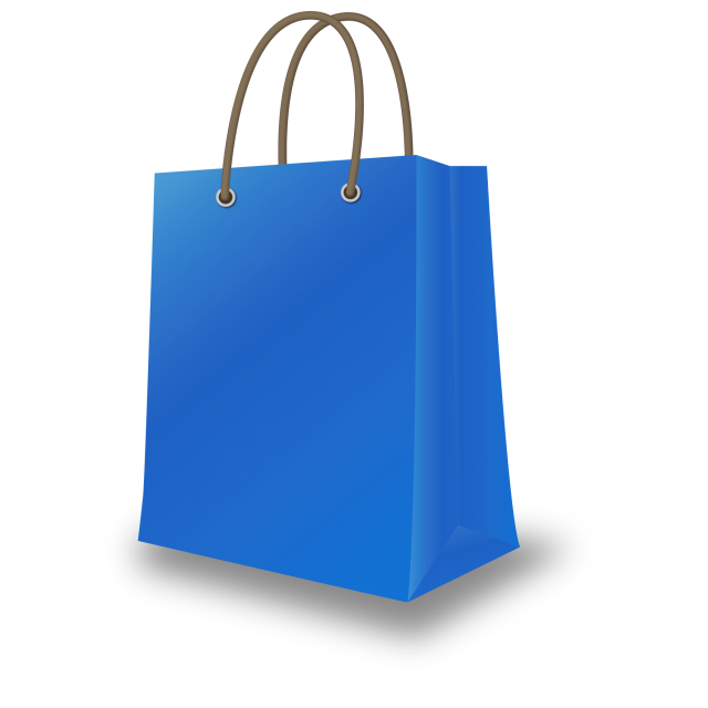紙袋 ショップバッグ 青 無料イラスト素材 素材ラボ