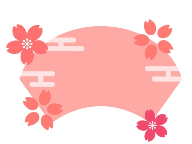 和風の桜屏風のイラスト 無料イラスト素材 素材ラボ