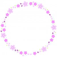 桜の円形フレーム