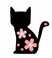 桜の模様入り猫シ…
