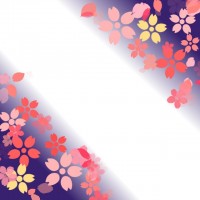 むらさき色の桜模…