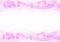 桜と音符のフレー…