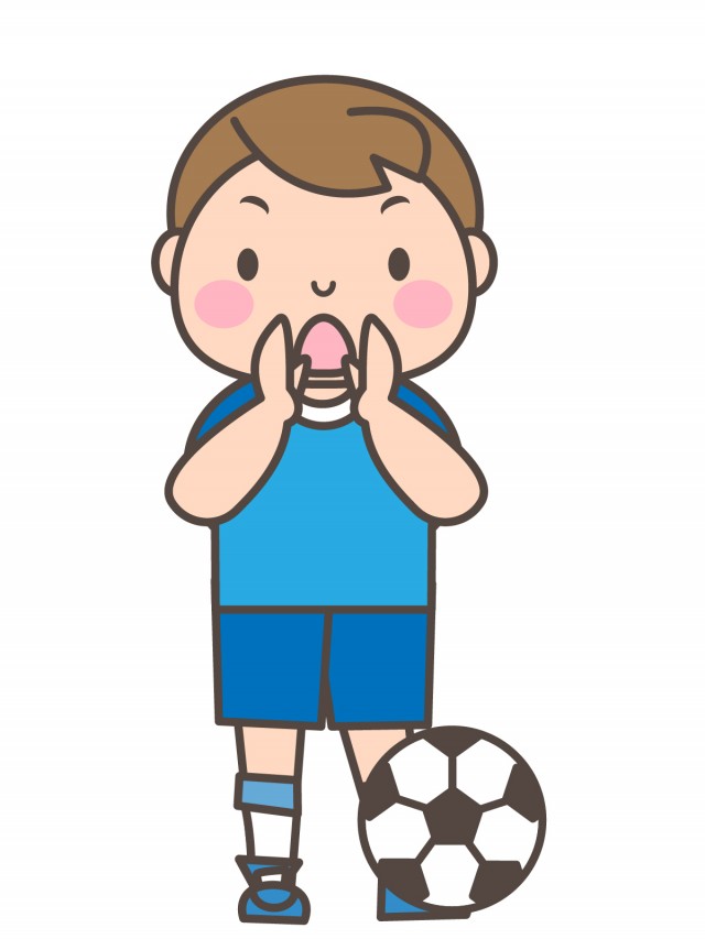 男子サッカー部 声をかける部員 無料イラスト素材 素材ラボ