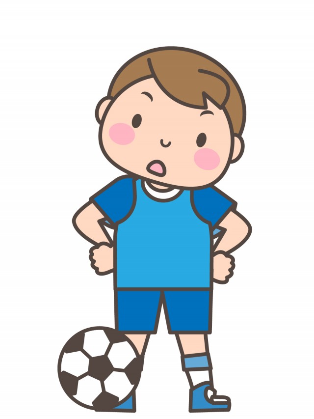 男子サッカー部 首をかしげて考える部員 無料イラスト素材 素材ラボ