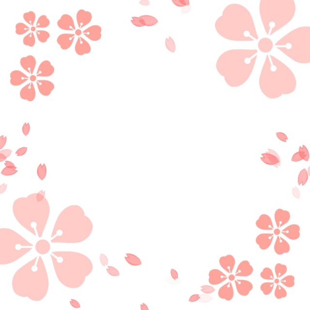 桜の花びらフレームのイラスト 無料イラスト素材 素材ラボ
