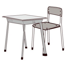 学校の教室 机 椅子 黒板 無料イラスト素材 素材ラボ