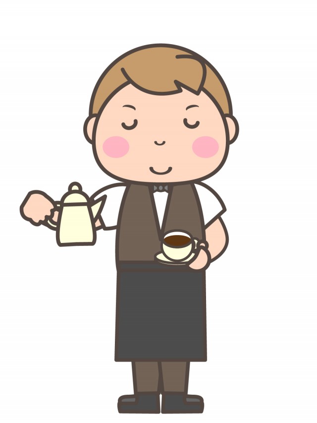 静かにコーヒーを淹れるバリスタ 無料イラスト素材 素材ラボ