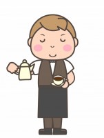 静かにコーヒーを…