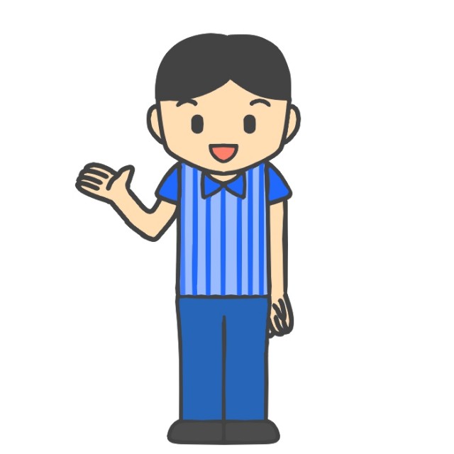 コンビニ男性店員のイラスト 無料イラスト素材 素材ラボ