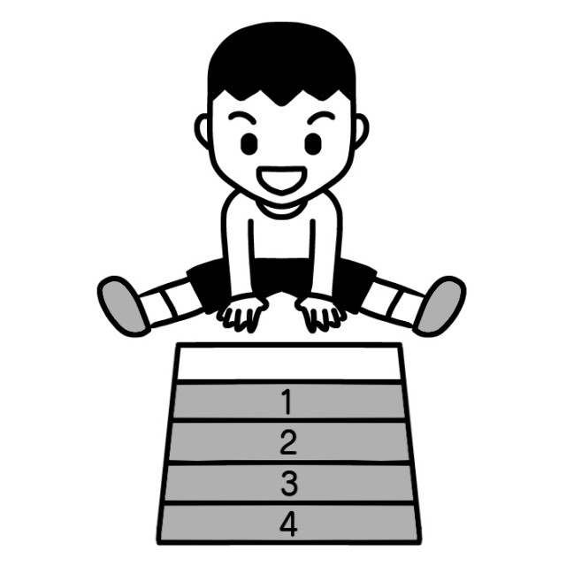 跳び箱を飛ぶ児童のイラスト 無料イラスト素材 素材ラボ