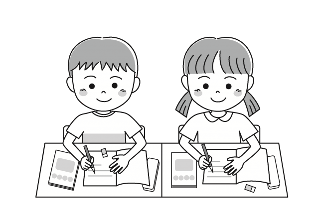 子供の学習時間 授業 勉強 無料イラスト素材 素材ラボ