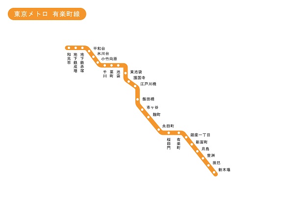 東京都 東京メトロ 有楽町線 路線図