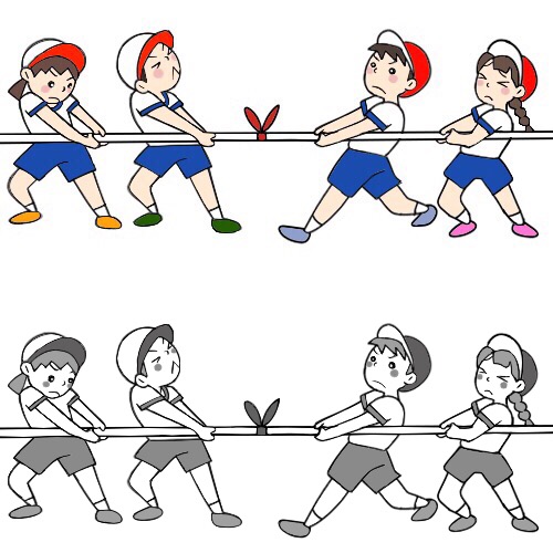 動物画像無料 トップ100 運動会 綱引き イラスト