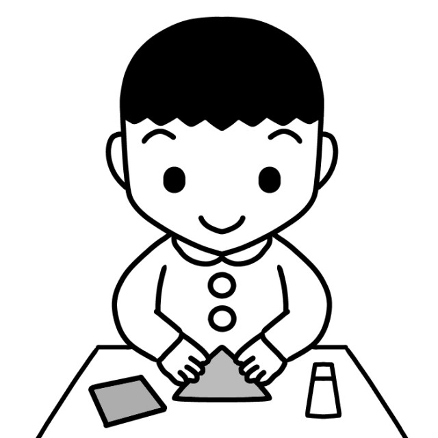 折り紙を折っている児童のイラスト 無料イラスト素材 素材ラボ