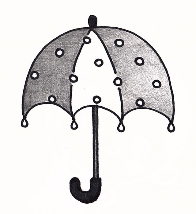 水玉模様の傘 無料イラスト素材 素材ラボ