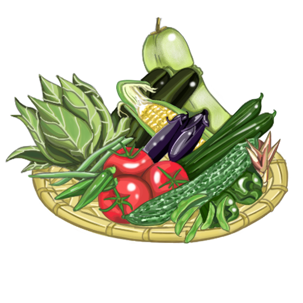 夏野菜盛り 色々な野菜 イラスト 無料イラスト素材 素材ラボ