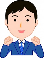 男性の表情（応援…