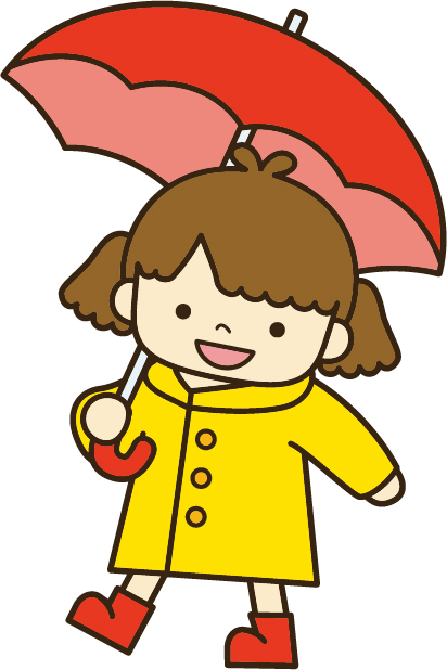傘をさした女の子 無料イラスト素材 素材ラボ