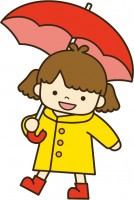 傘をさした女の子
