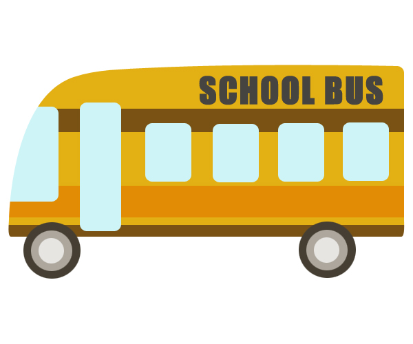 学校プリント用 スクールバスのイラスト 無料イラスト素材 素材ラボ