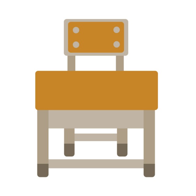 学校プリント用 机と椅子のイラスト 無料イラスト素材 素材ラボ